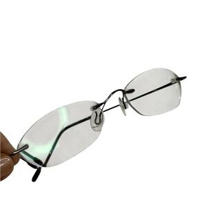 Marchon airlock 2 Sleek Silver Rimless Glasses prescription eyeglasses